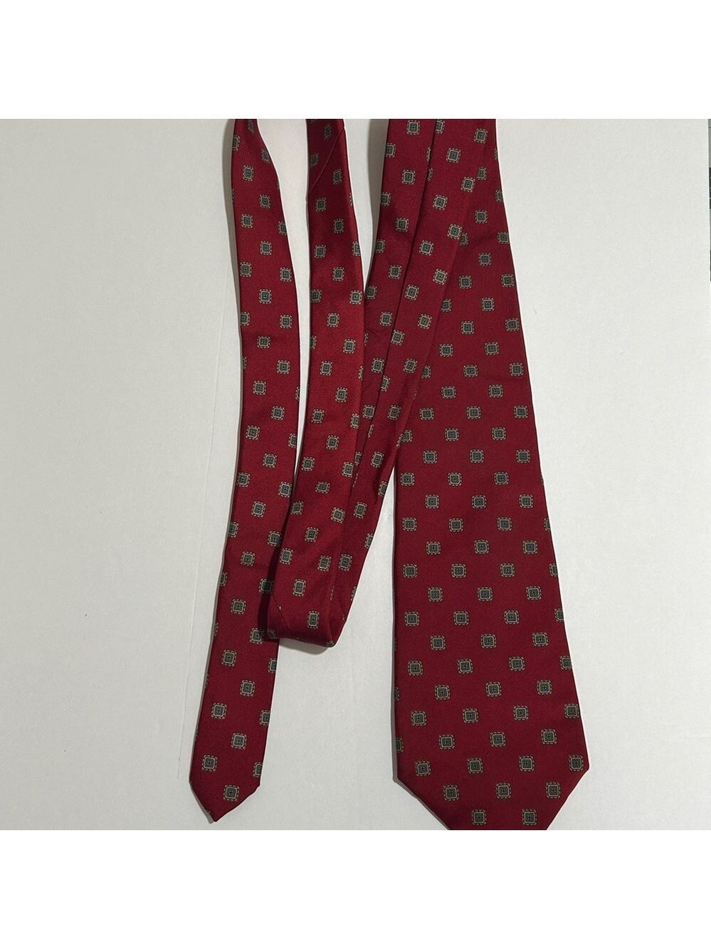 Christian Dior Elegant Red Patterned Ties Set of 2. Vintage. Preowned - Picture 6 of 9